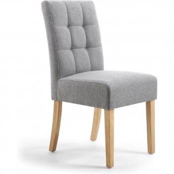 Moseley Waffle Linen Effect Silver Grey Chair
