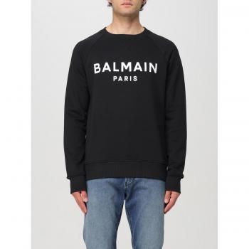 Felpa Balmain nera con logo Taglia S