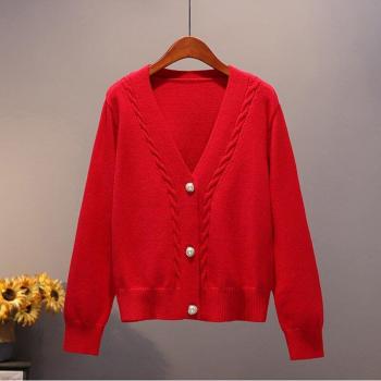AOSSVIAO Cozy Winter Cardigan Women’s Long Sleeve V-Cut Chic Korean Top