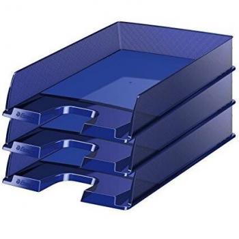 Esselte Europost Bandejas Organizadoras A4 Transparente Azul Oscuro
