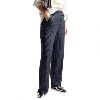 Damen Bügelfaltenhose STREET ONE Gr. 46, blau (tiefblau)