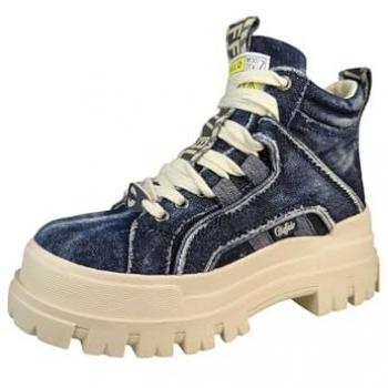 Stivaletti da donna Buffalo Aspha NC Mid in denim