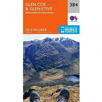 Ordnance Survey Map of Glen Coe & Glen Etive