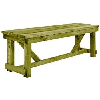 Banc de jardin 140 cm en bois de pin durable – patio, terrasse