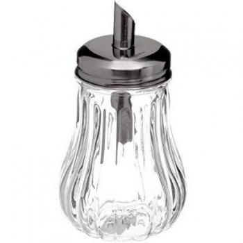 Zuccheriera in vetro 18cl con coperchio in acciaio inox
