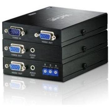 Prolongateur audio/vidéo avec unités de désalignement