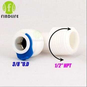 Kit de 5 partes para filtro de agua con conexión de manguera 3/8 y codo macho NPT 1/2 BSP RO 4068
