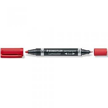 Permanentný popisovač, F/M, 0.6/1.5 mm, kuželový s 2 hrotmi STAEDTLER Lumocolor Duo, č