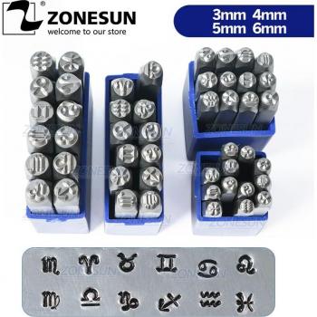 ZONESUN 12PCS Metal Stamps for Jewelry