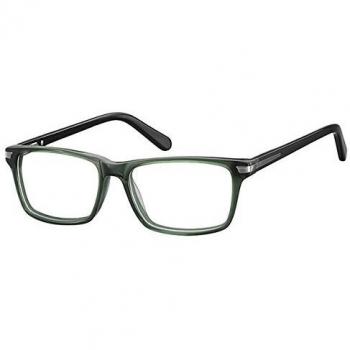 Square Full Rim Plastic Kids' Prescription Glasses Green Size 49