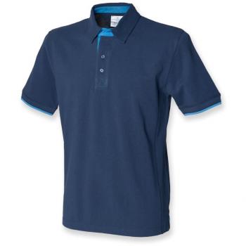 Front Row Men's 5-Unit Navy Piqué Polo – XL/XXL – Marine Blue