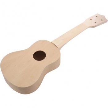 Kit de Guitarra Uke Soprano 21 de Madera Blanca
