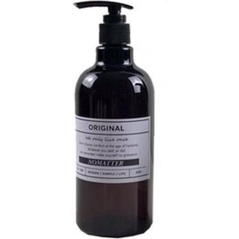 Bote Rellenable de Gel de Baño 500 ml – Verde Marrón