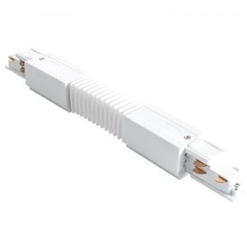 Connecteur de rail triphasé flexible DALI blanc