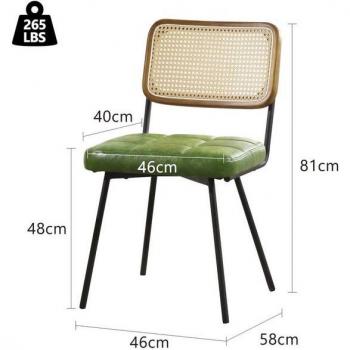 SIASY Accent Chair Pair in Green Faux Leather
