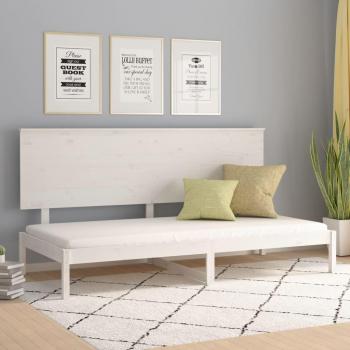 Day Bed 90x200 cm White Solid Pine vidaXL