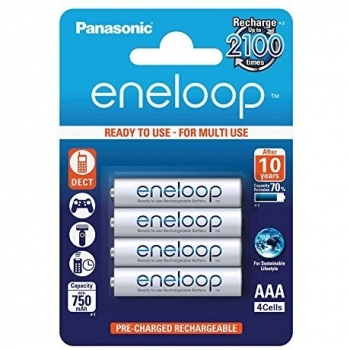 Panasonic Eneloop Pack 4 Pilas AAA Recargables 750mAh