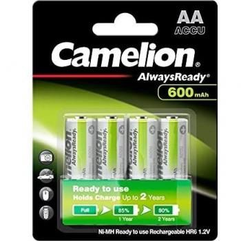Camelion AlwaysReady Ni-MH HR6 AA Akku, 1.2V, 600 mAh, 4er Pack