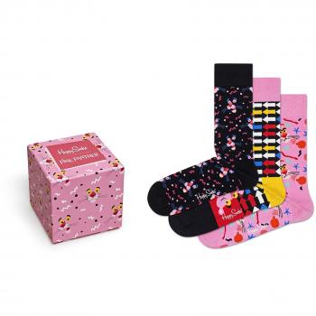 Chaussettes Happy Socks Pink Panther Unisexe Boîte Cadeau (3 paires) 36-40