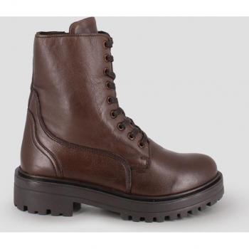 Botines de cuero tipo militar de media caña para mujer – Blogger OHIO 79963