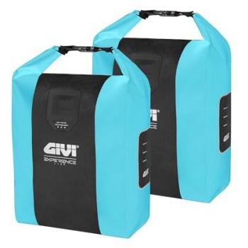Borse Posteriori Impermeabili Givi Junter 14+14 Litri per Bici, Azzurre