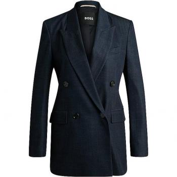 Boss Lang geschnittener Regular-Fit Blazer aus Twill in Denim-Optik