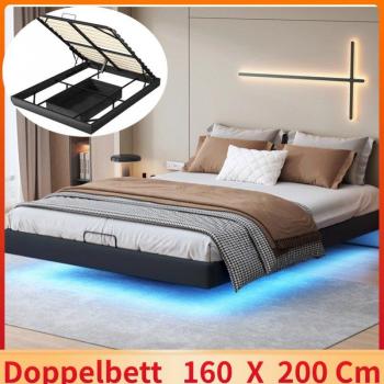 Letto a Sospensione 160x200 con LED Integrato