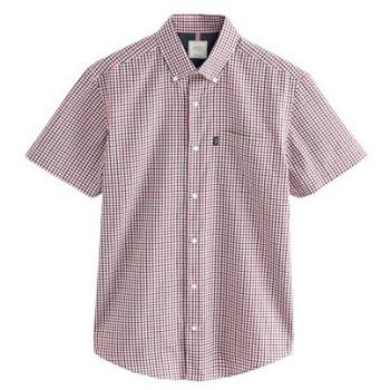 Nächster Rotes Gingham Regular Fit Kurzarm Hemd