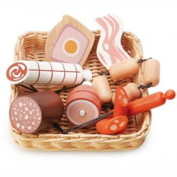 Wooden Sausage Play Food