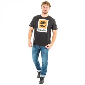 Timberland Stack Logo T-Shirt Schwarz Größe XXL