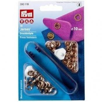 Bouton à clip sans couture, 10 mm, couleur cuivre – Prym