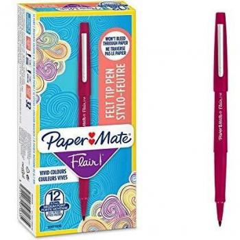 Papermate Flair. Point type: Medium Writing colours: Magenta Tip type: Bullet tip. Quantity per pack: 12 pc(s)