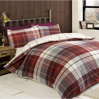 Brushed Cotton Tartan Duvet Cover Set