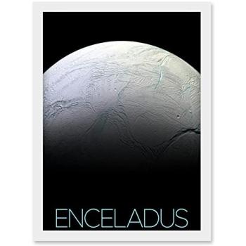 A4 Enceladus Wall Decor – NASA Solar System Edition