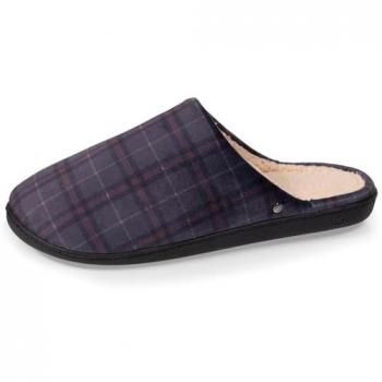 Isotoner Chaussons Mules Tartan Ultra Confort Homme