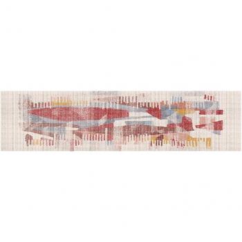 Tapis Décoratif en Polyester Multicolore Vieilli 60x240x0,7 cm