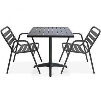 Salotto di Giardino Oviala Bistrot Grigio 2 Persone