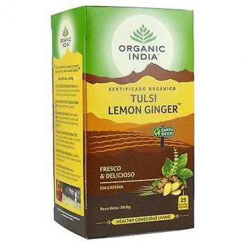 Infusiones de hierbas orgánicas India Tulsi Jengibre y Limón