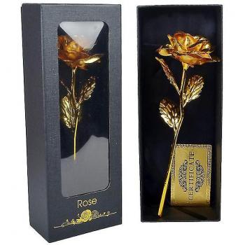 Dúo de Rosas Eternas Doradas en Estuche