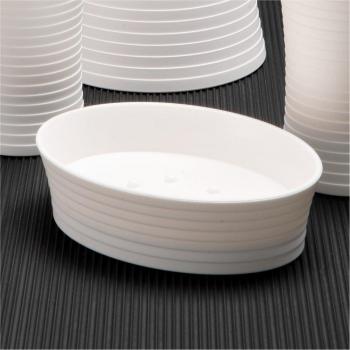 Porta Sapone Bianco Serie Bowling Aquasanit