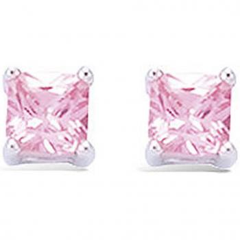 Rhodium Bloom: Lily's 4 mm Earrings