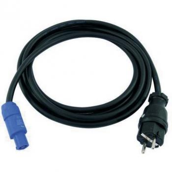 LightMA Power‑Twist 10 m Audio‑Netz­kabel – 3×1,5 mm² – 16 A – Schwarze Ausführung – In Deutschland gefertigt