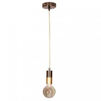 Kit Rénovation Lumière – Suspension Noir-Doré + Pavillon Cylindrique