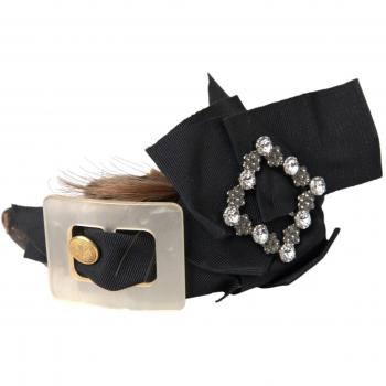 Elegant Black Crystal Hair Accessory
