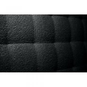 Nuit de Luxe 90x200 cm – Tête capitonnée bouclette noire, sommier tapissier