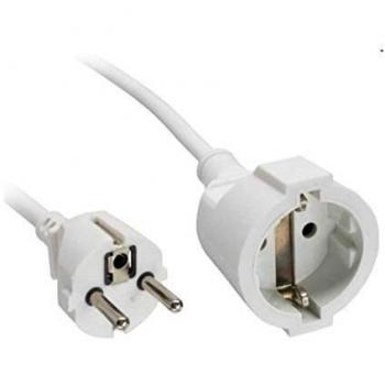 InLine® Strom-Verlängerung Schutzkontakt Stecker zu Buchse weiß 10m