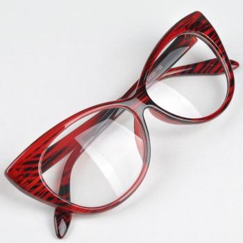 Vintage Noir Cat Eye Femme Transparent