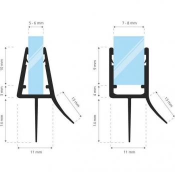 STEIGNER PVC Duschdichtung 30cm