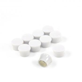 FIRST4MAGNETS F4M18W-1 Small Coloured High Power 'Memo' Board Magnets-White (1 Pack of 10)