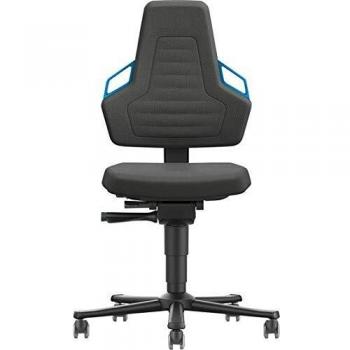 Chaise d'atelier rembourrée en similicuir noir Nexxit